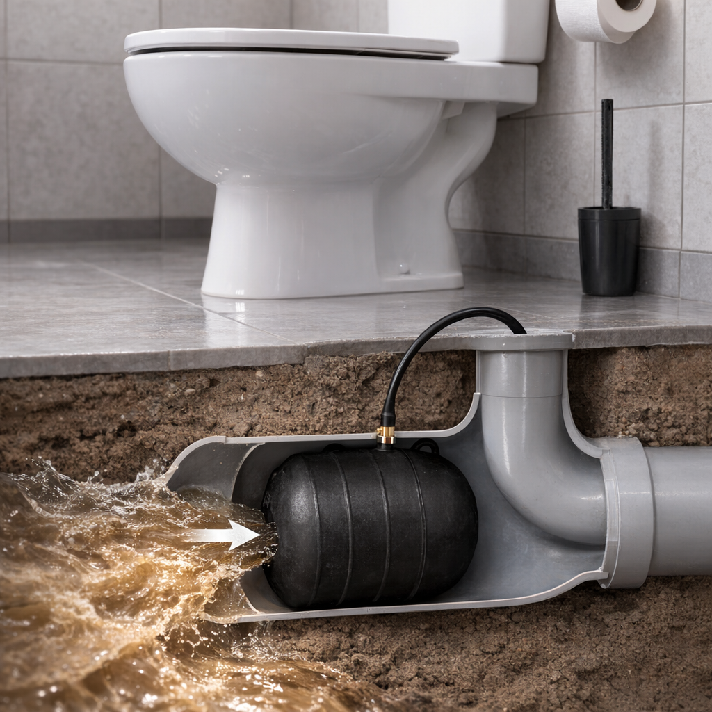 Rioolballon DN100 / DN110 – Opblaasbare Riool Afsluiter