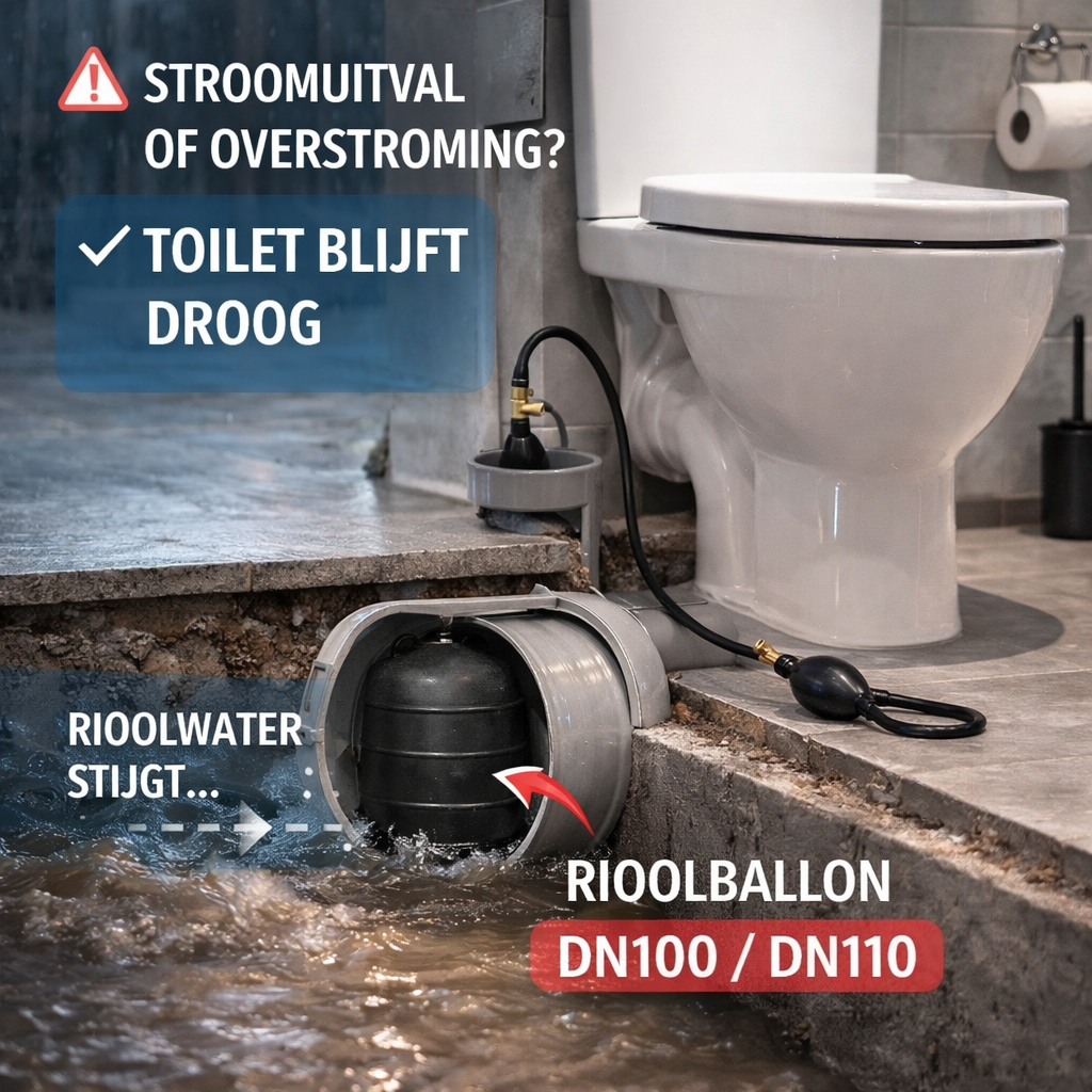 Rioolballon DN100 / DN110 – Opblaasbare Riool Afsluiter