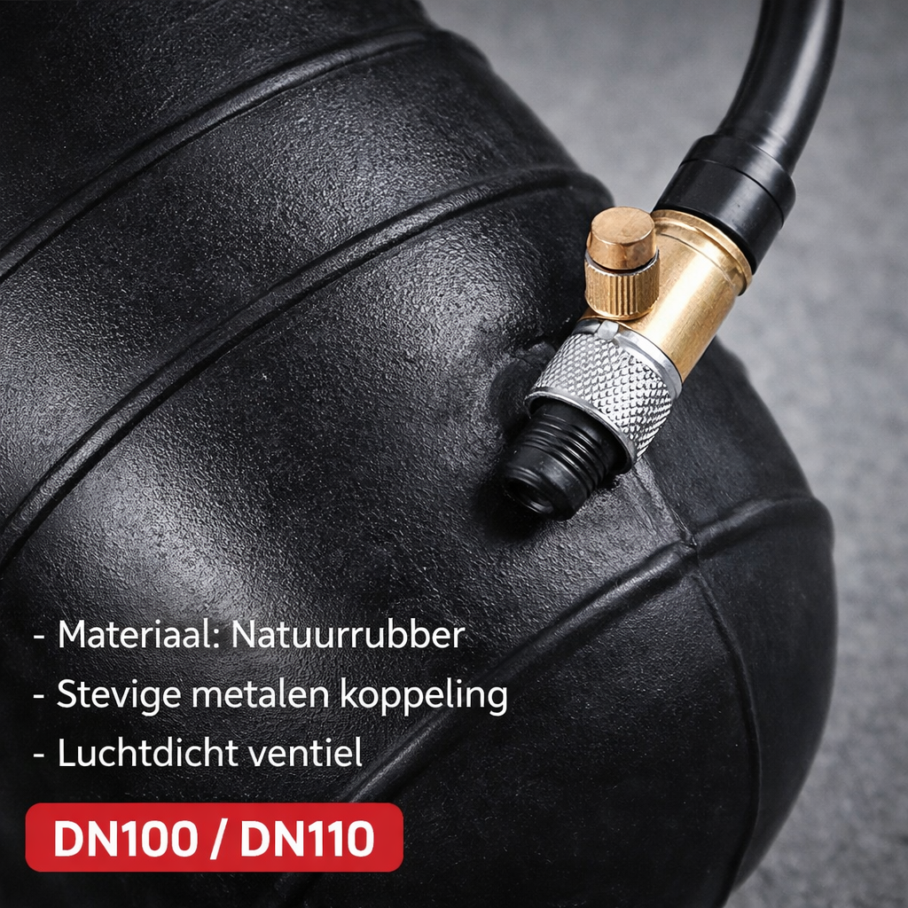 Rioolballon DN100 / DN110 – Opblaasbare Riool Afsluiter