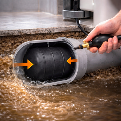 Rioolballon DN100 / DN110 – Opblaasbare Riool Afsluiter